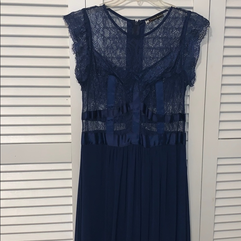 Blue long dress. Maxi.